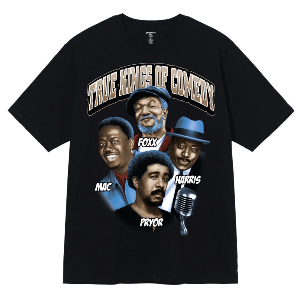 •The True Kings of Comedy• Black Crew Neck T-Shirt